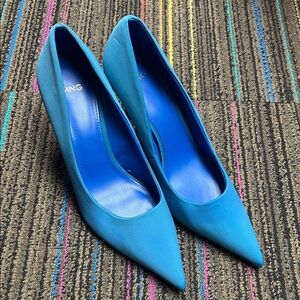 Mango Blue Women's Heels